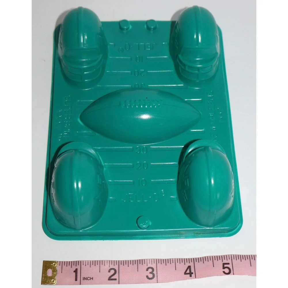 Vintage Jell-O Super Bowl XXXI NFL Football Helmet Gelatin Molds Set of 5 Teal